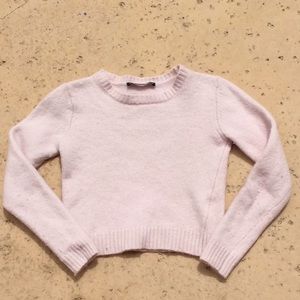 Fuzzy Pink Brandy Melville Long Sleeve Crop Top